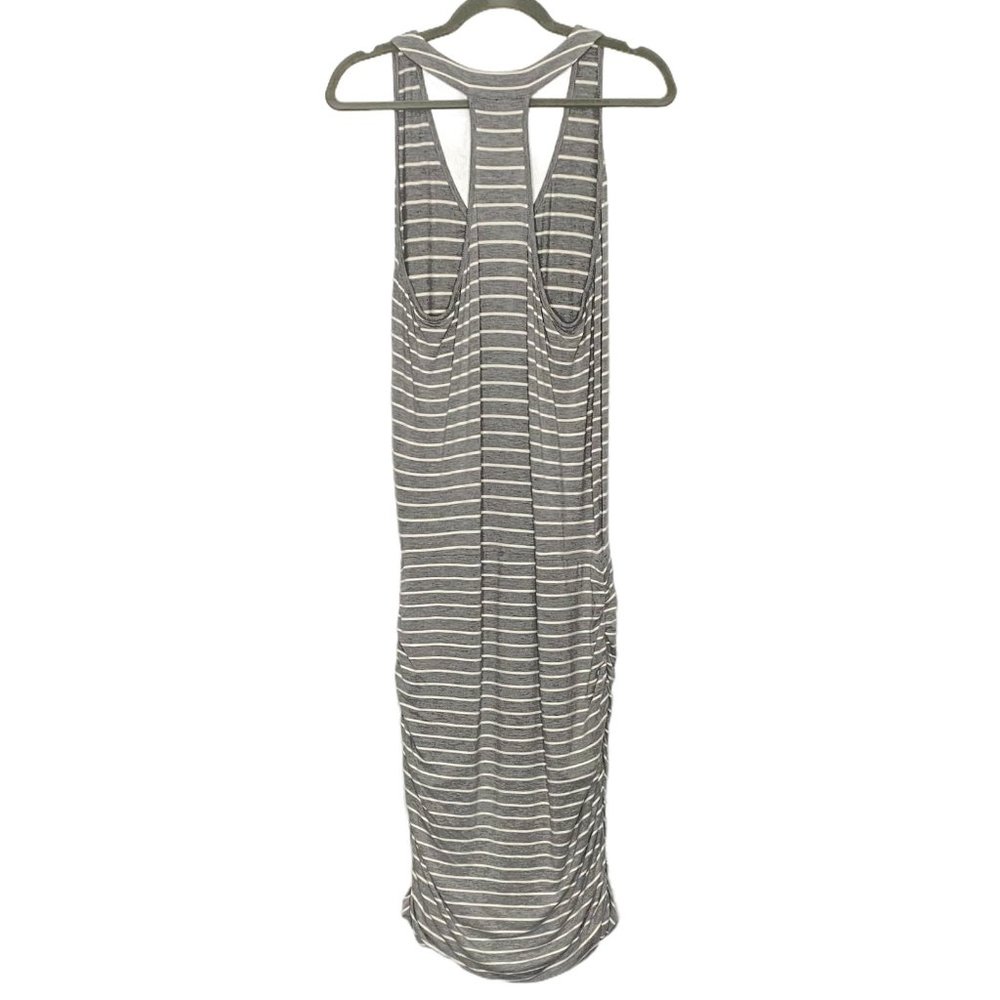 Athleta Racerback Ruched Dress Scoop Neck Striped - Picture 3 of 6